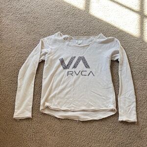 RVCA Beige Long Sleeve Women's Tee